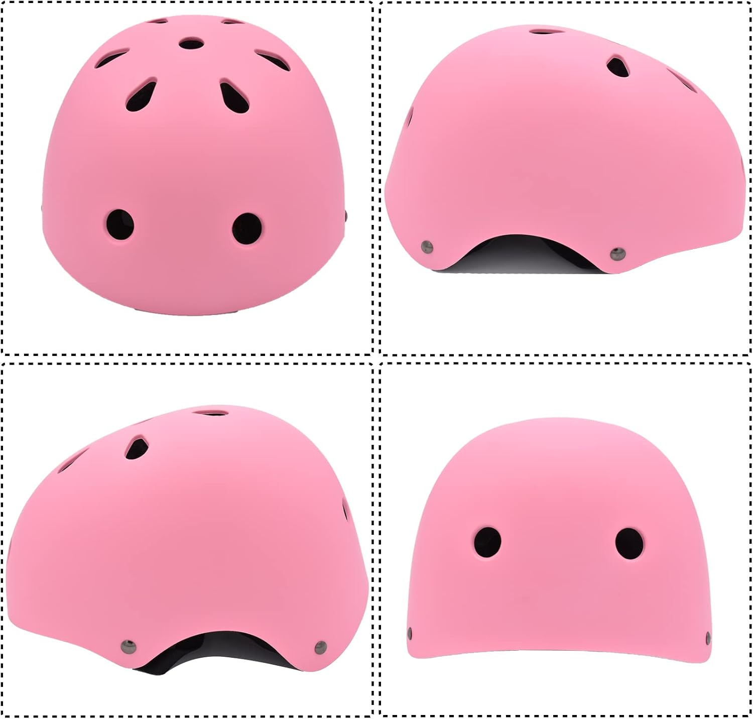 Juego de casco para niños con rodilleras, coderas y muñequeras, cas...