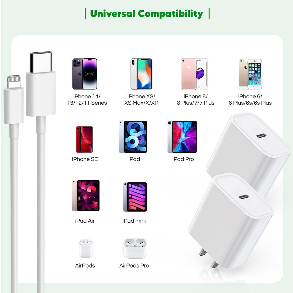 iPhone Charger Fast Charging,[Apple MFi Certified] 2 Pack Apple USB...