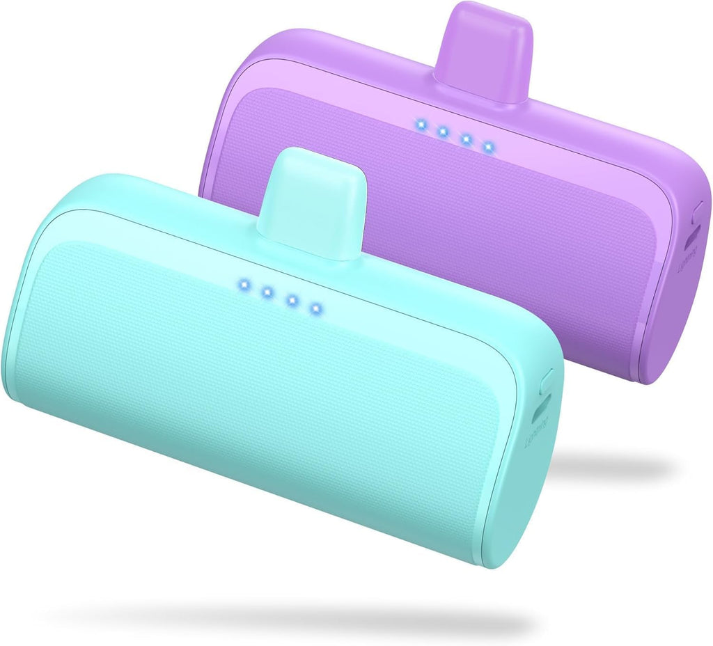 [Paquete de 2] Mini Cargador Portátil para iPhone 5200mAh, Banco de...