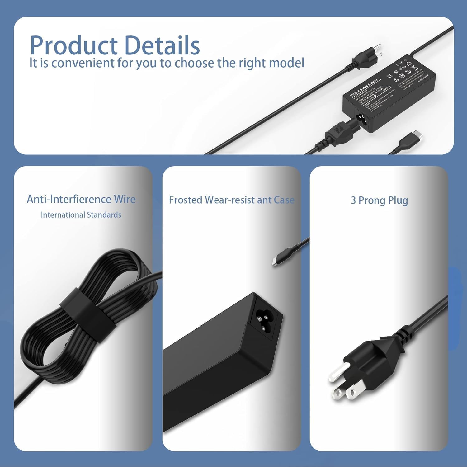 BULL-TECH Cargador USB C para laptop de 65 W, repuesto para Lenovo...