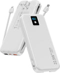 Cargador portátil Rngsnoy 12000mAh 22.5W con cable incorporado y en...