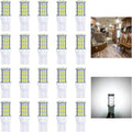 Antline - Paquete 20 bombillas LED superbrillantes blanco, chips T1...
