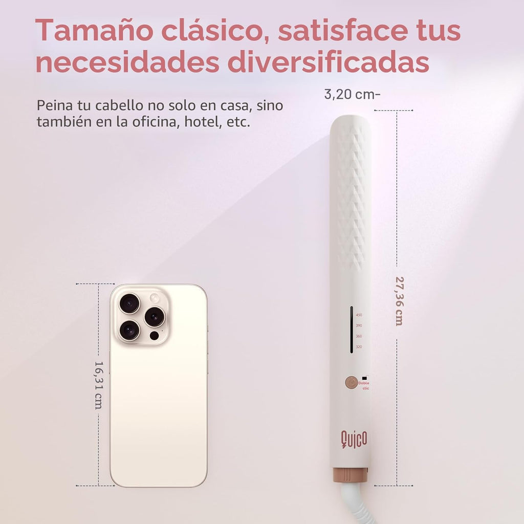 Quico Plancha para el cabello, alisadora de cabello de viaje global...