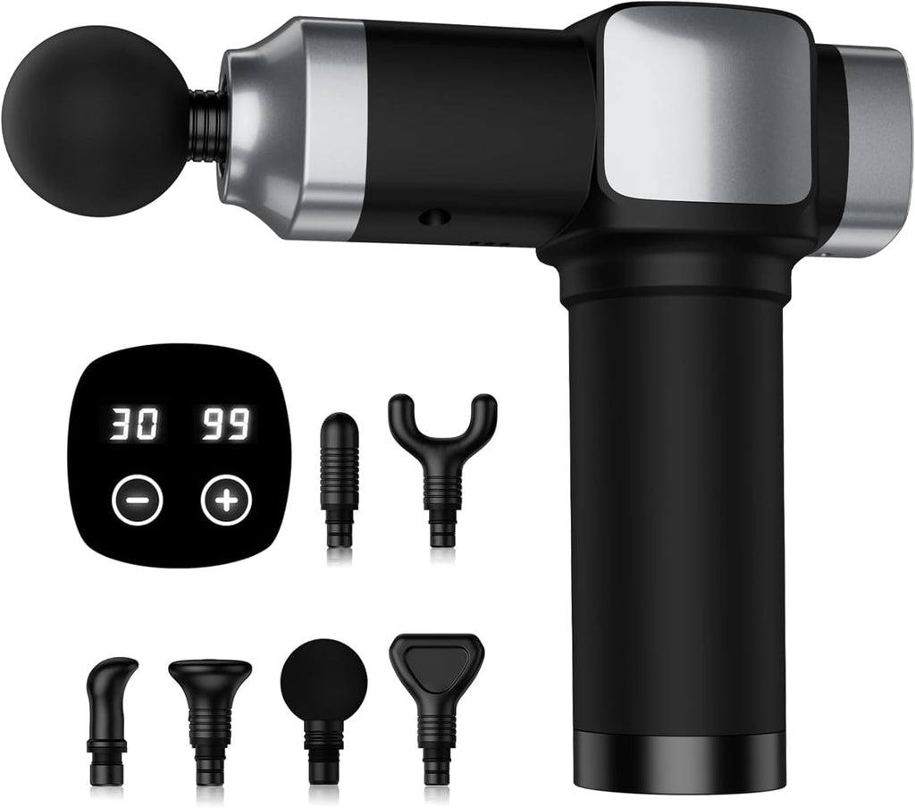 CAMEFER Pistola de masaje de tejido profundo, masajeador muscular e...