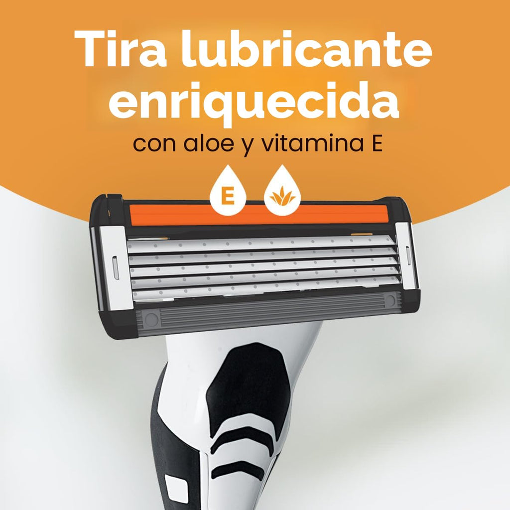 BIC Flex 5: cuchillas de afeitar recargables para hombre, 5 hojas,...