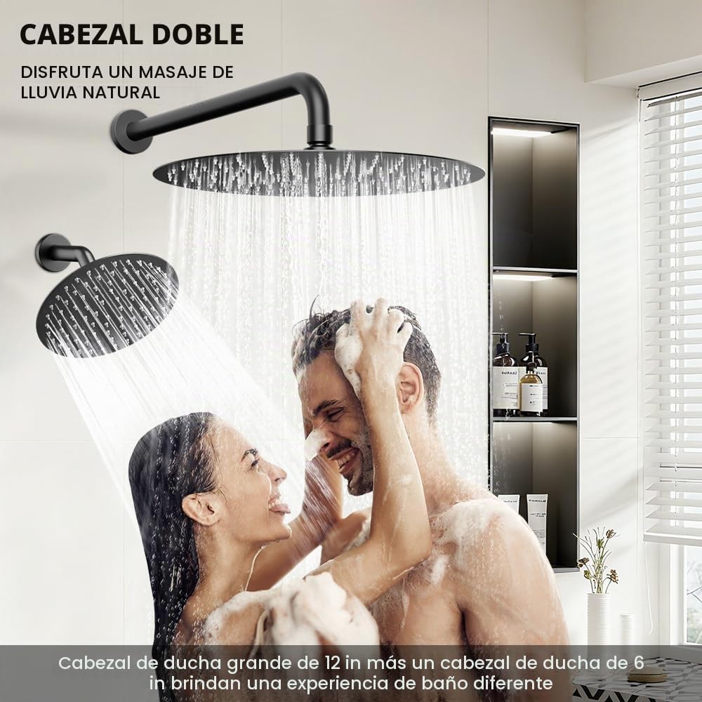 Sistemas de Ducha STARBATH Cabezal de Ducha de Lluvia Doble Redondo...