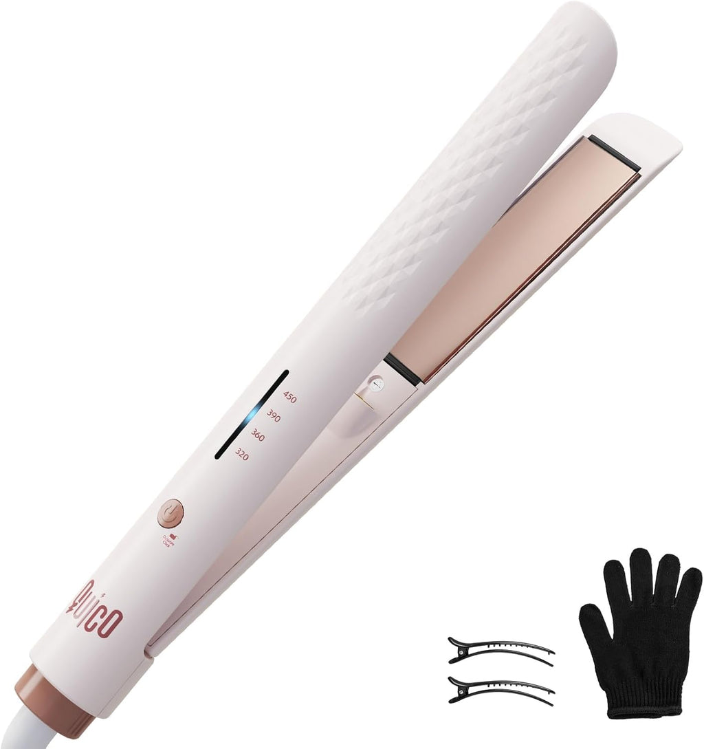 Quico Plancha para el cabello, alisadora de cabello de viaje global...