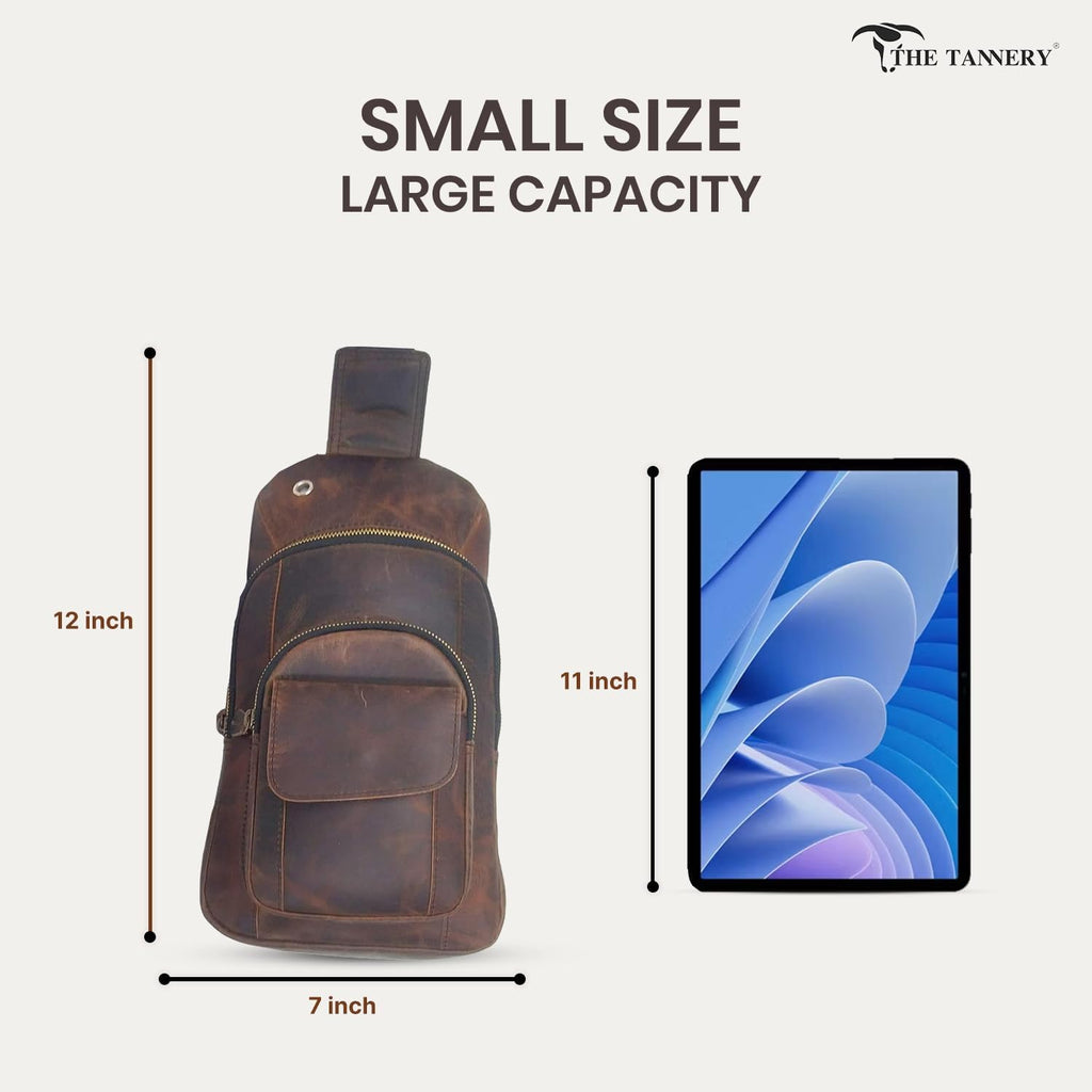 The Tannery Mochila de cuero de búfalo hecha a mano multiusos para...
