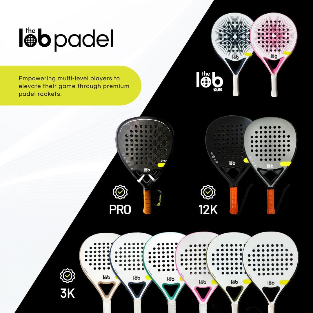 Pala de pádel de fibra de carbono 3K de forma redonda para hombres...
