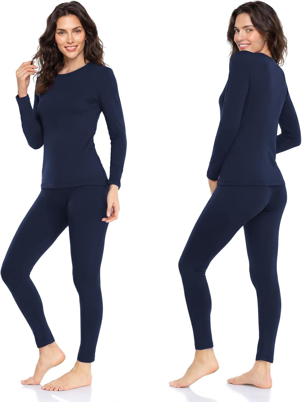 WEERTI Ropa interior térmica para mujeres Long Johns con forro pola...