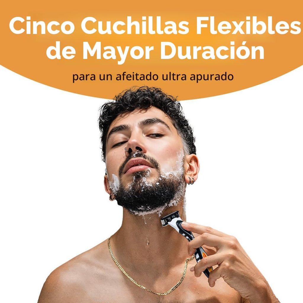 BIC Flex 5 - Maquinillas de afeitar recargables para hombres, repue...
