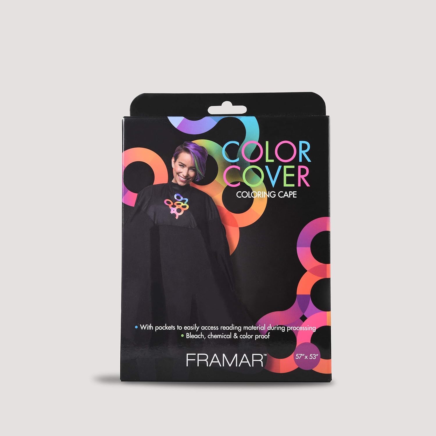 FRAMAR Capa de salón con cobertura de color \u2013 Capa para cabell...