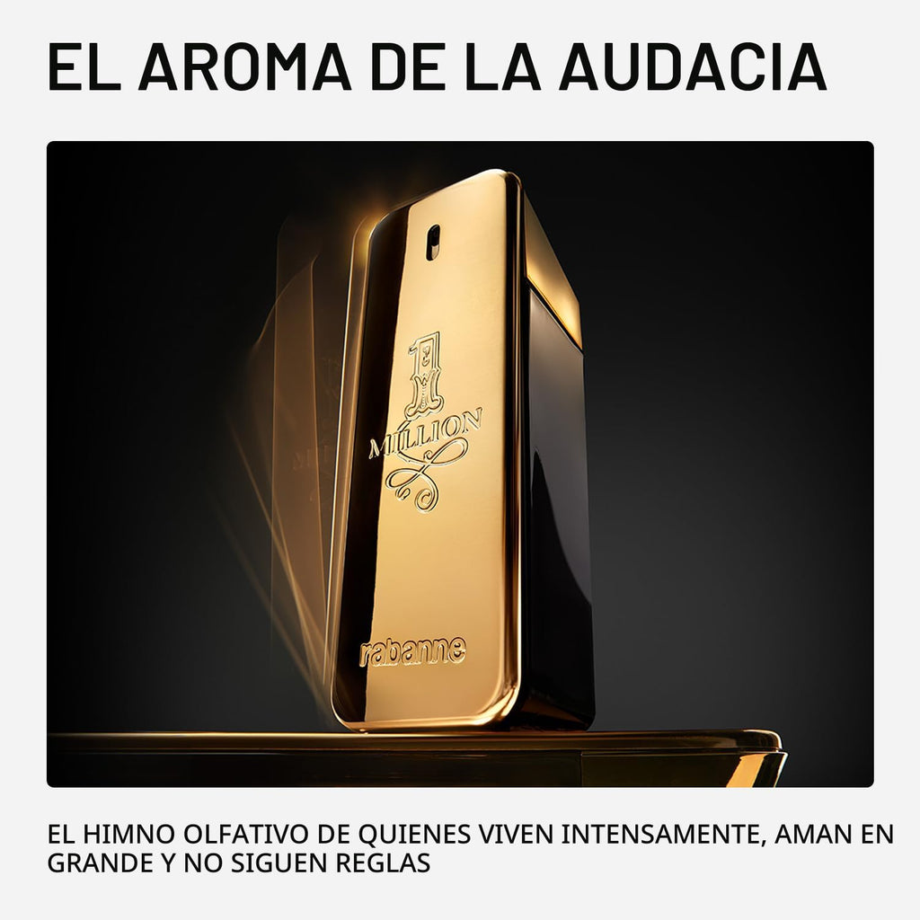 Rabanne 1 Million Eau de Toilette - Fragancia de diseñador de larga...