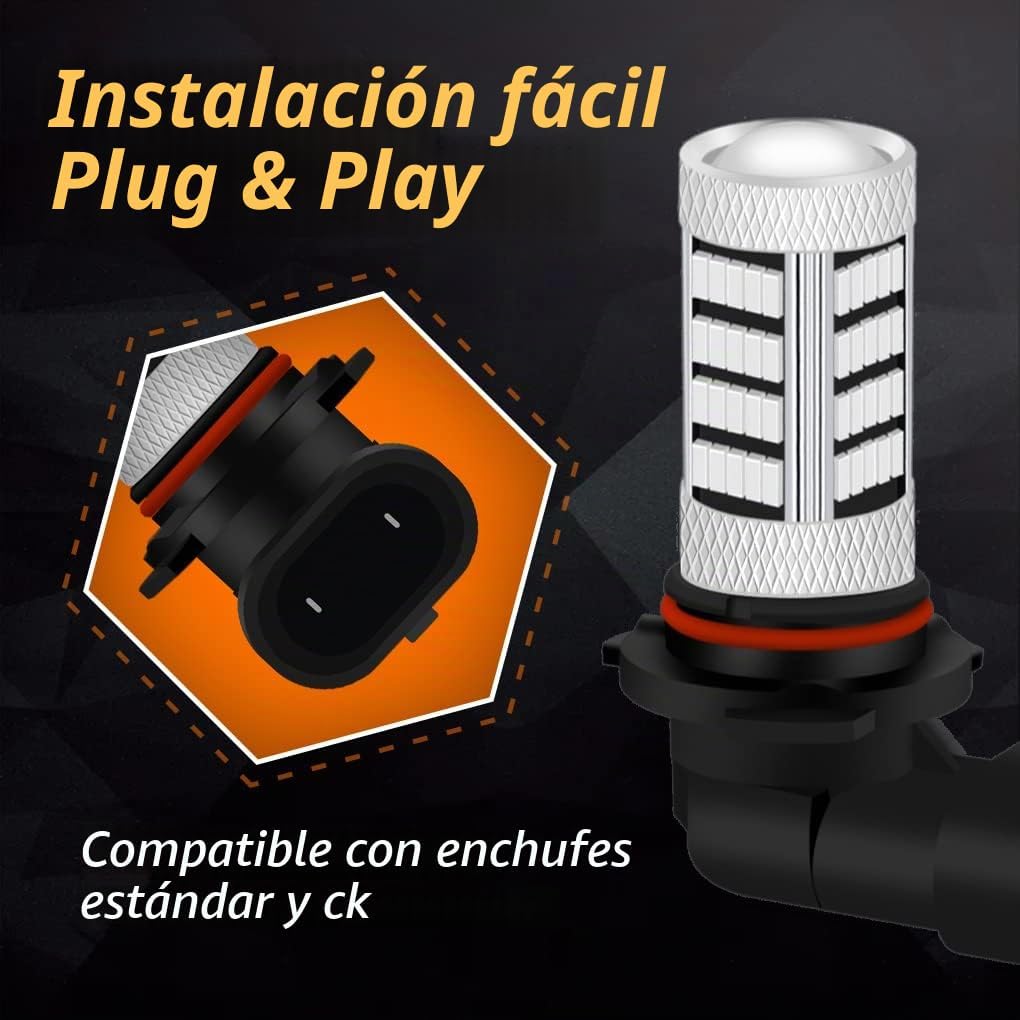 GLOFE Bombillas LED de alta potencia de 92 SMD 10000 K azul profund...