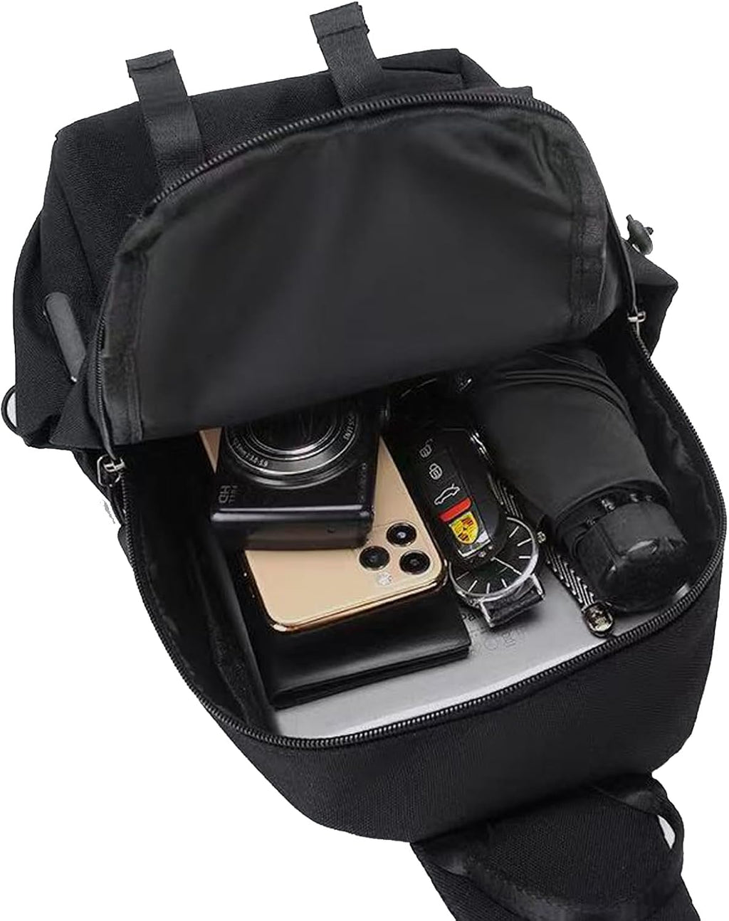 Bolsa cruzada de viaje para hombres y mujeres con soporte para bote...