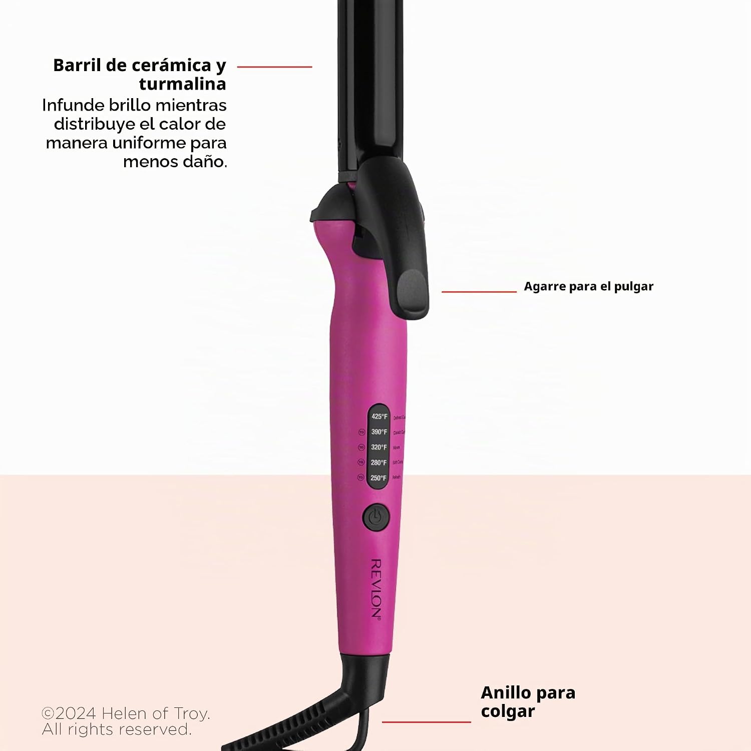 REVLON Easy Heat - Plancha rizadora de precisión de 1 pulgada | Bar...
