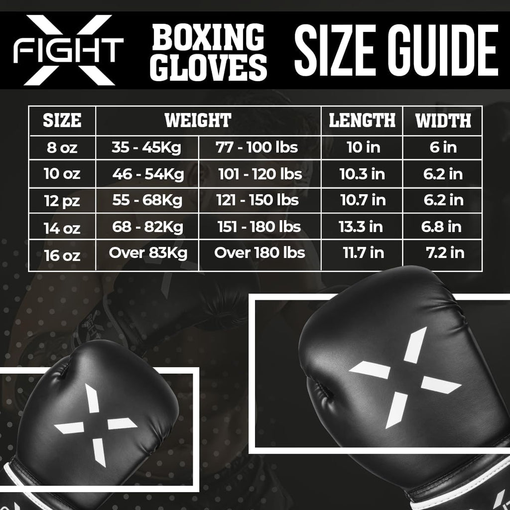 FightX Guantes de Boxeo Profesionales para Hombres y Mujeres \u2013...