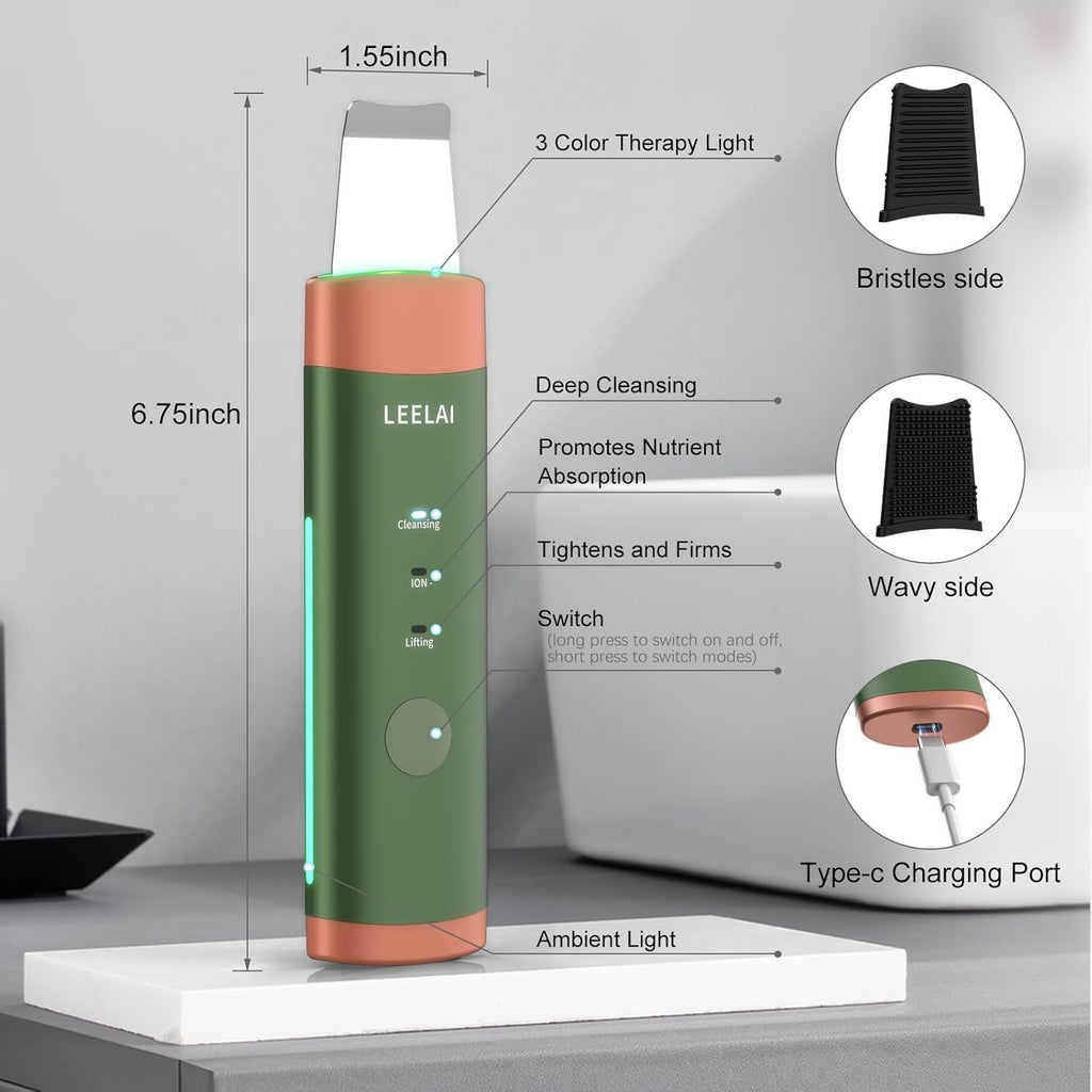 LEELAI Espátula facial limpiador facial profesional impermeable par...