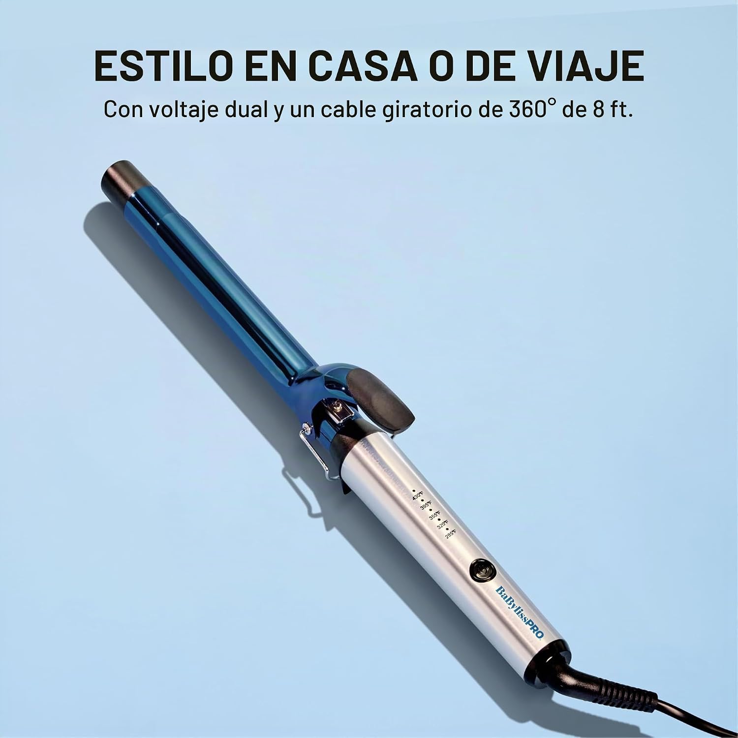 BabylissPRO Rizador profesional Nano Titanium con barril extendido\...