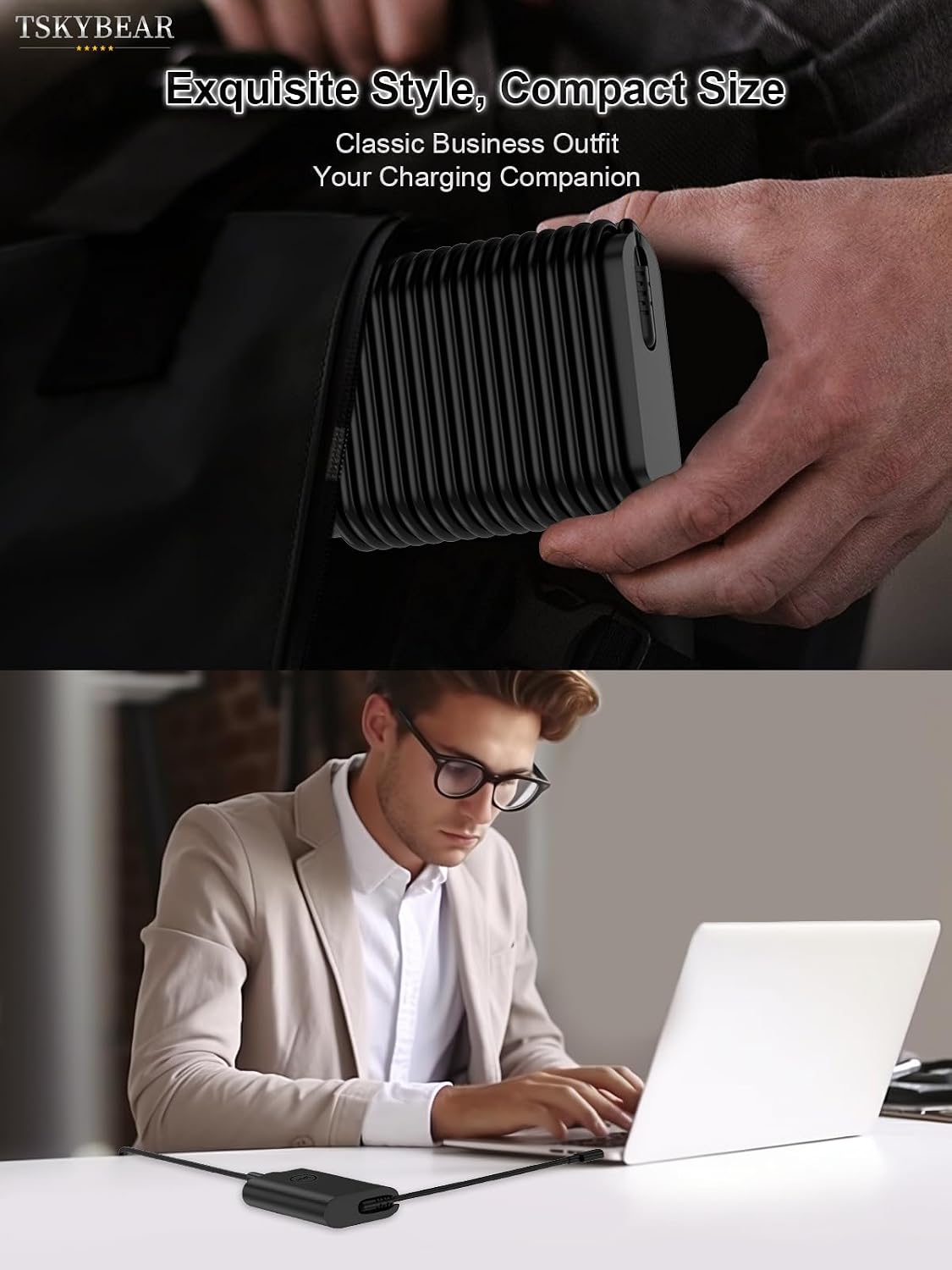 TSKYBEAR 65W 45W Compatible con Dell Laptop Cargador USB C Latitude...
