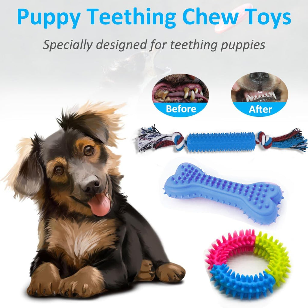 Beiker Juguetes masticables para dentición para perros, paquete de...