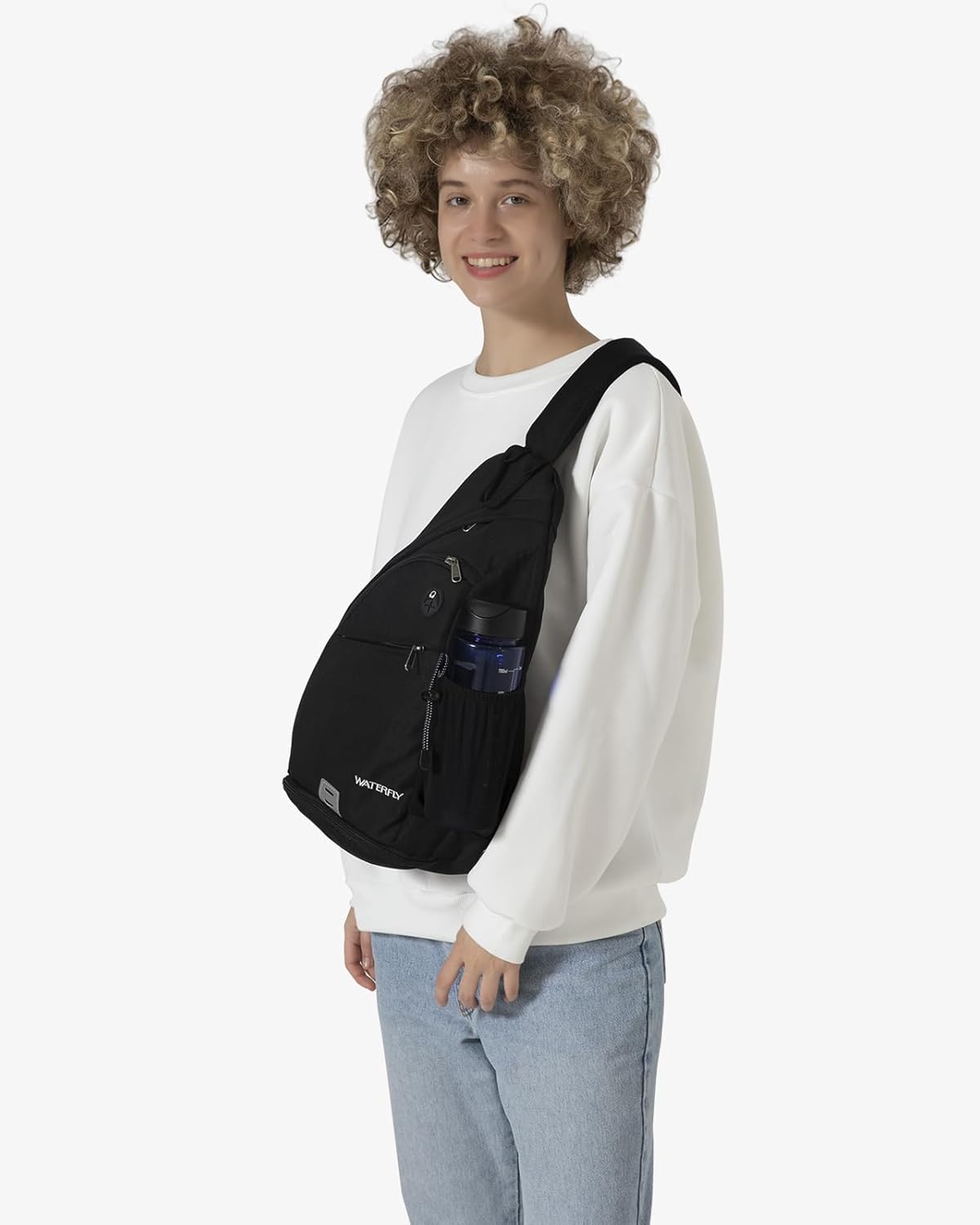 WATERFLY - Mochila casual tipo bandolera, para llevar en el pecho,...
