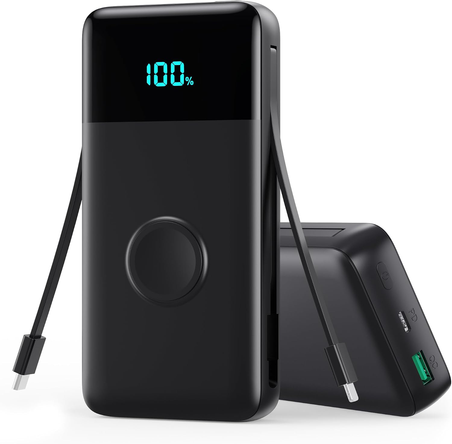 AONIMI Cargador Portátil 40800mAh Power Bank con 2 Cables Integrado...