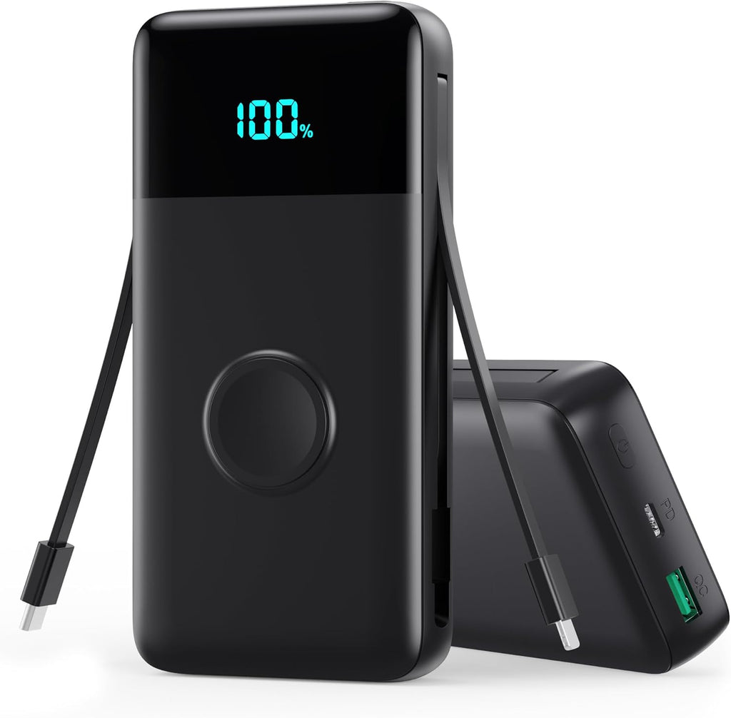 Cargador portátil de 40800 mAh para iPhone con cable integrado y ca...