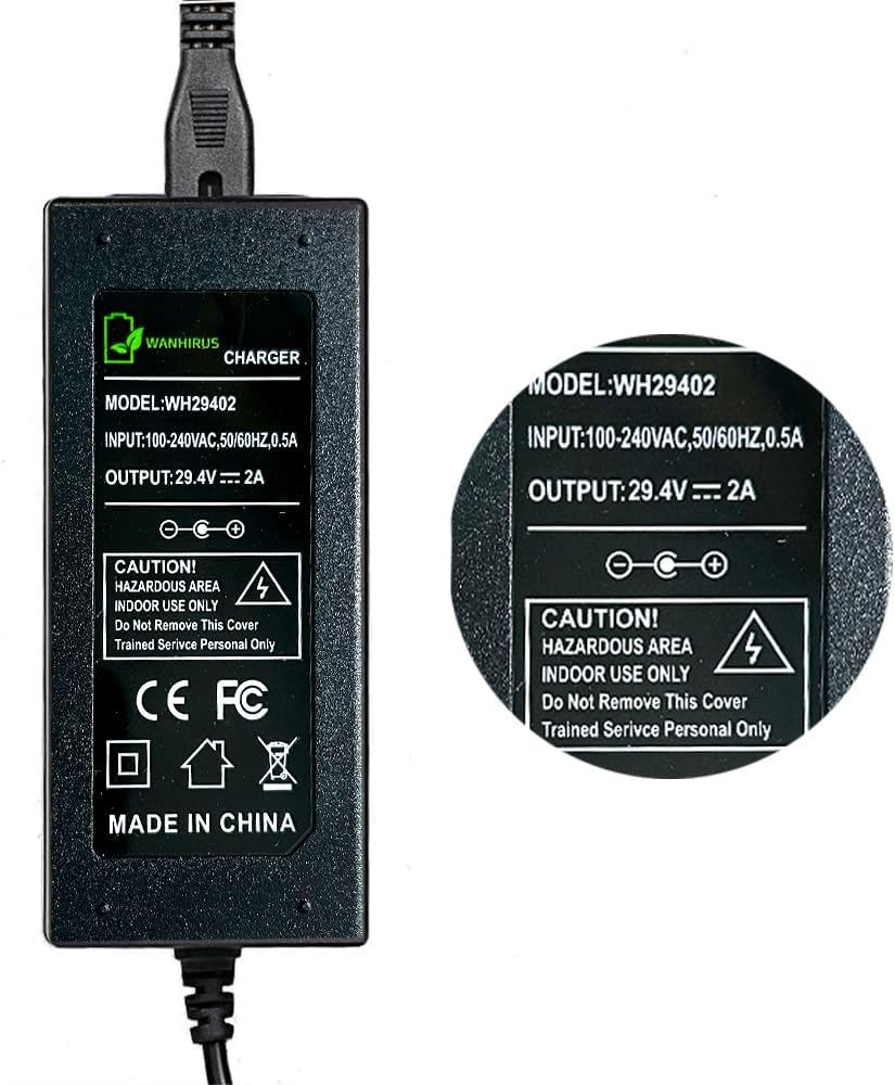 Cargador universal de 29.4V 2A 5 enchufes para batería de litio de...