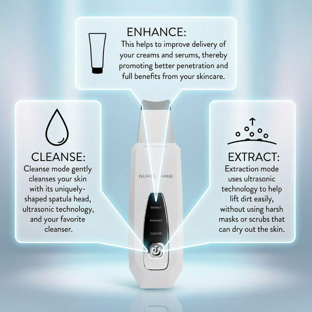 Nurse Jamie Dermascrape 3 en 1 Sonic Beauty Tool - Limpia, extrae y...