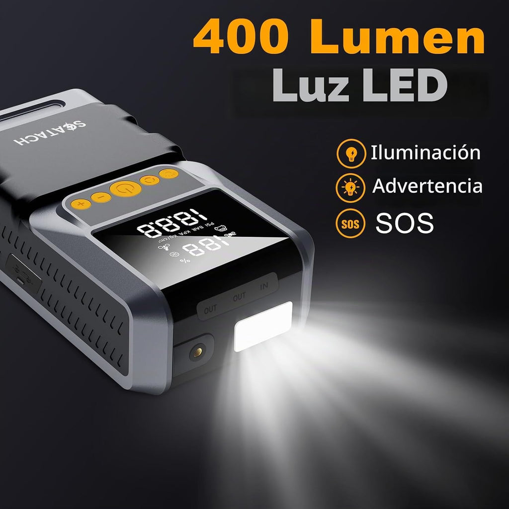Arrancador con compresor de aire 8000A 150PSI batería de coche (10....
