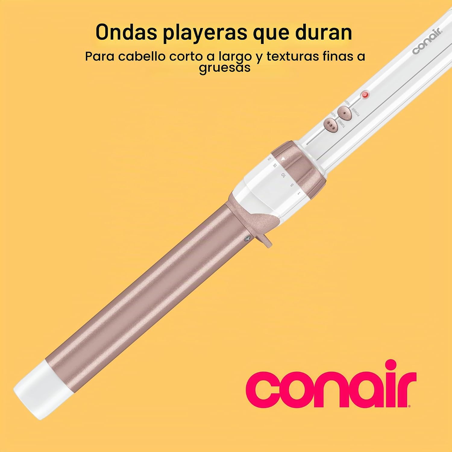 Conair Varita Rizador de Cerámica Doble de 1 Pulgada, Produce Olas...