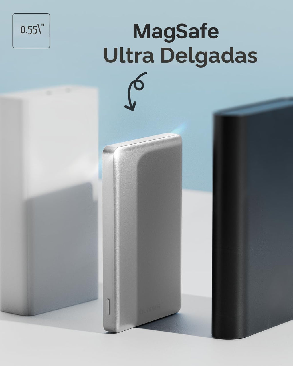 ULiXWH 10,000 mAh para cargador de batería MagSafe ultra delgado, c...