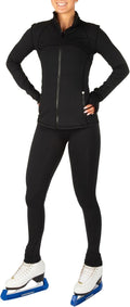 CRS Cross Chaqueta de calentamiento para patinaje sobre hielo. Crem...