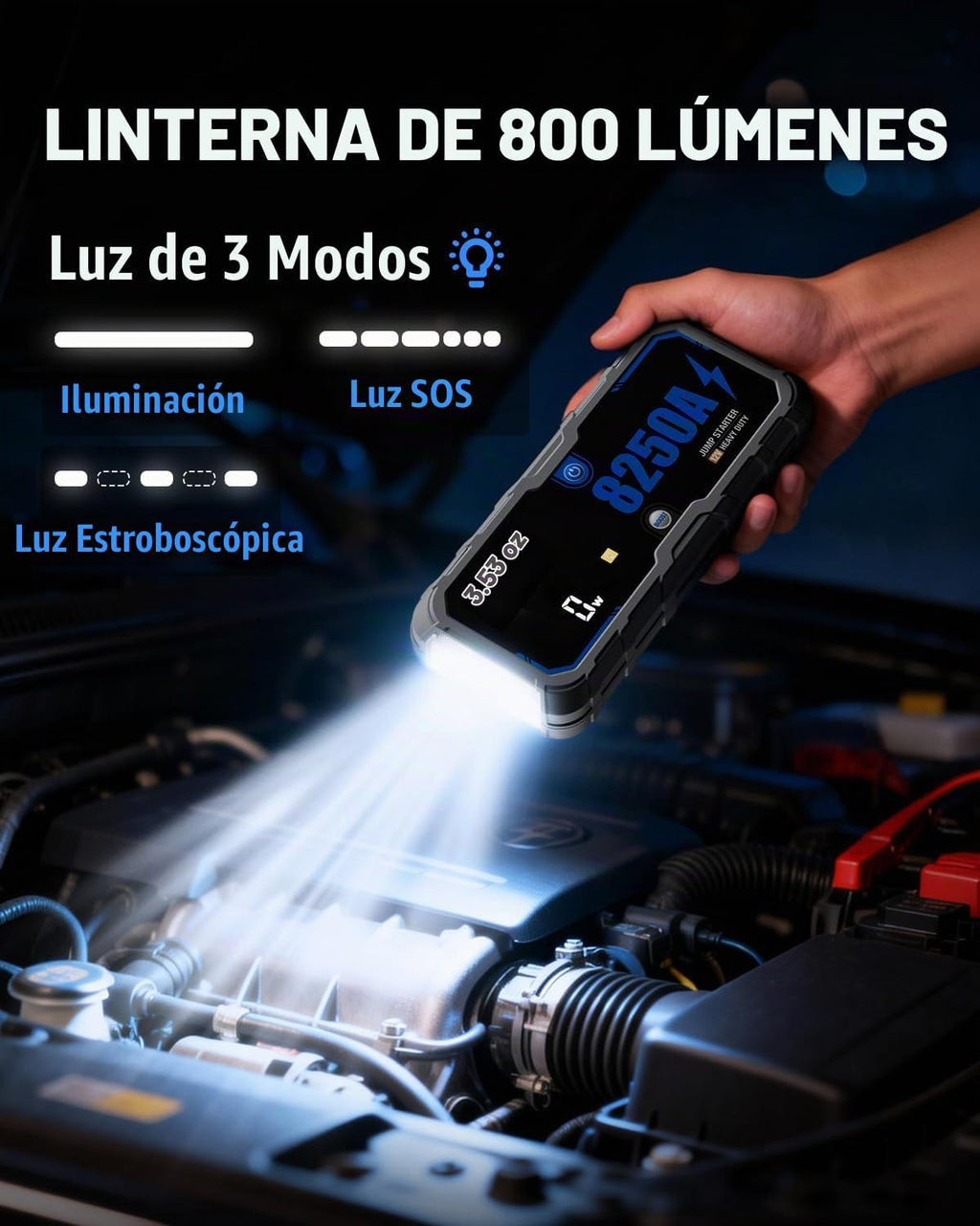 Arrancador portátil de batería de coche 8250A con PD-65W (para todo...