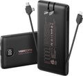 Cargador portátil de batería con cables integrados y enchufe de par...