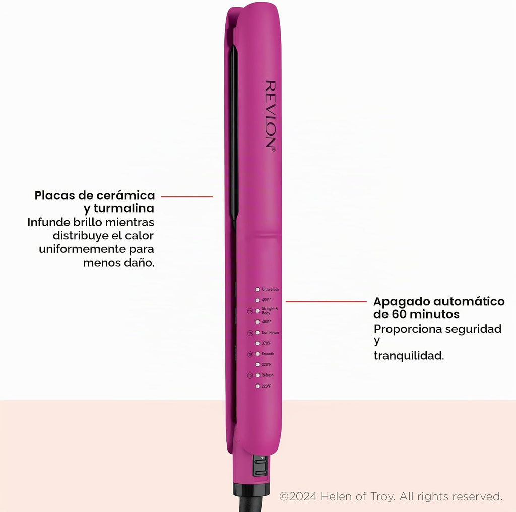 REVLON - Plancha plana de turmalina de cerámica de 1 pulgada | El a...