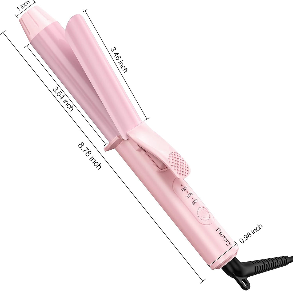 FARERY Mini rizador de pelo de 1 pulgada, mini rizador de pelo de c...
