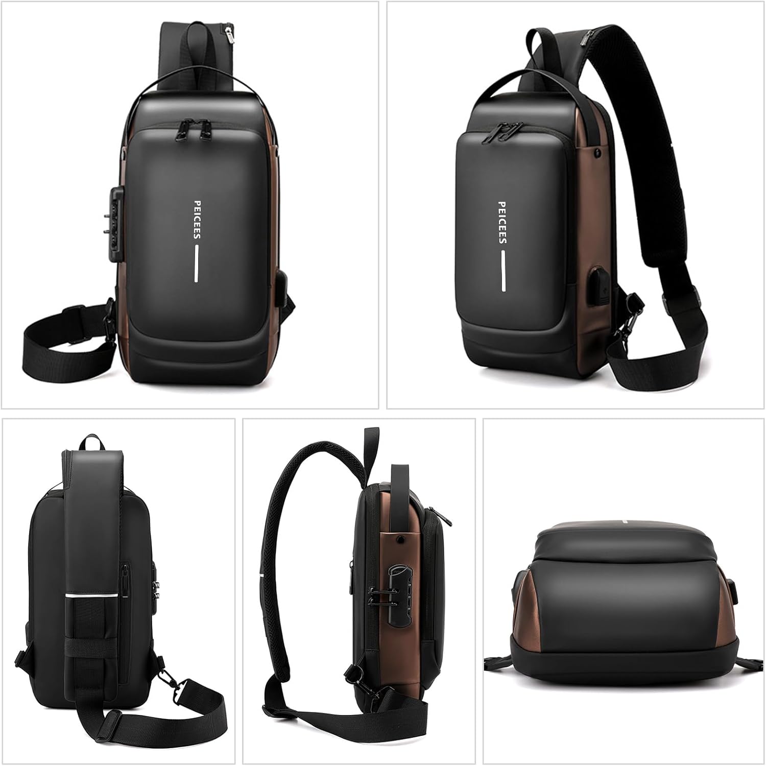 Peicees Bolso Cruzado para Hombre Bolsos para Hombre Bolso para Hom...