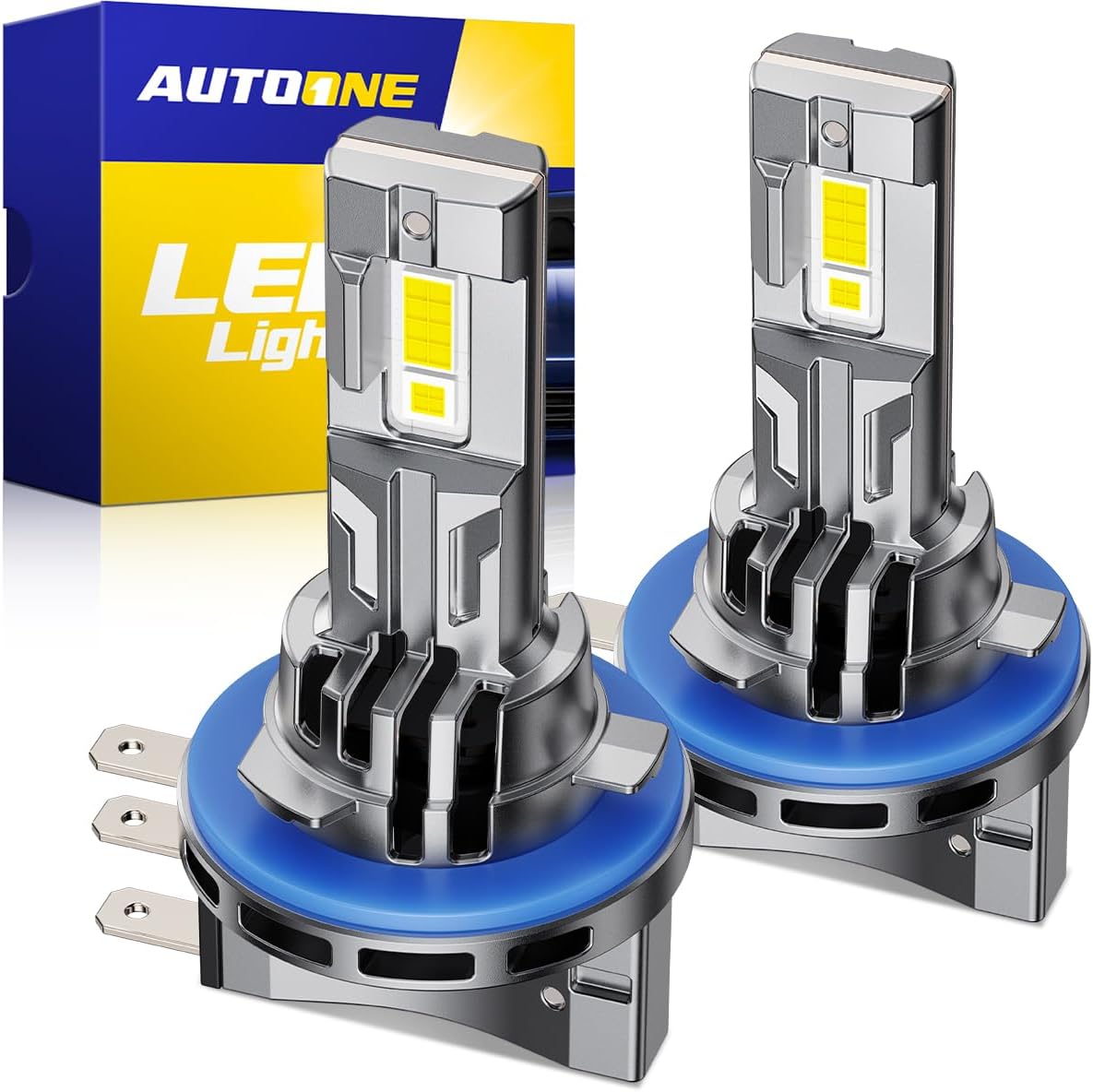 AUTOONE Bombillas LED H15, 70000LM 6000K blanco frío, 14 veces bril...