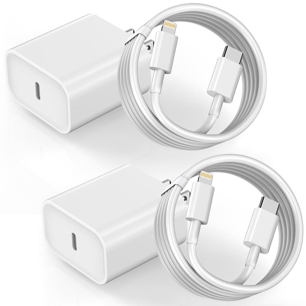 Paquete de 2 cargadores rápidos para iPhone, cargador tipo C, carga...