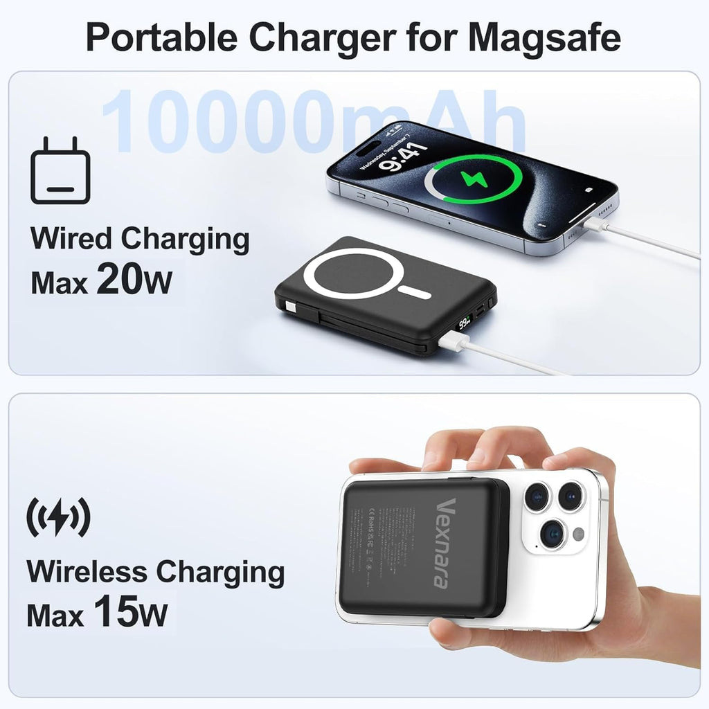 para Cargador Portátil Magsafe - Batería de 10000mAh para Magsafe c...