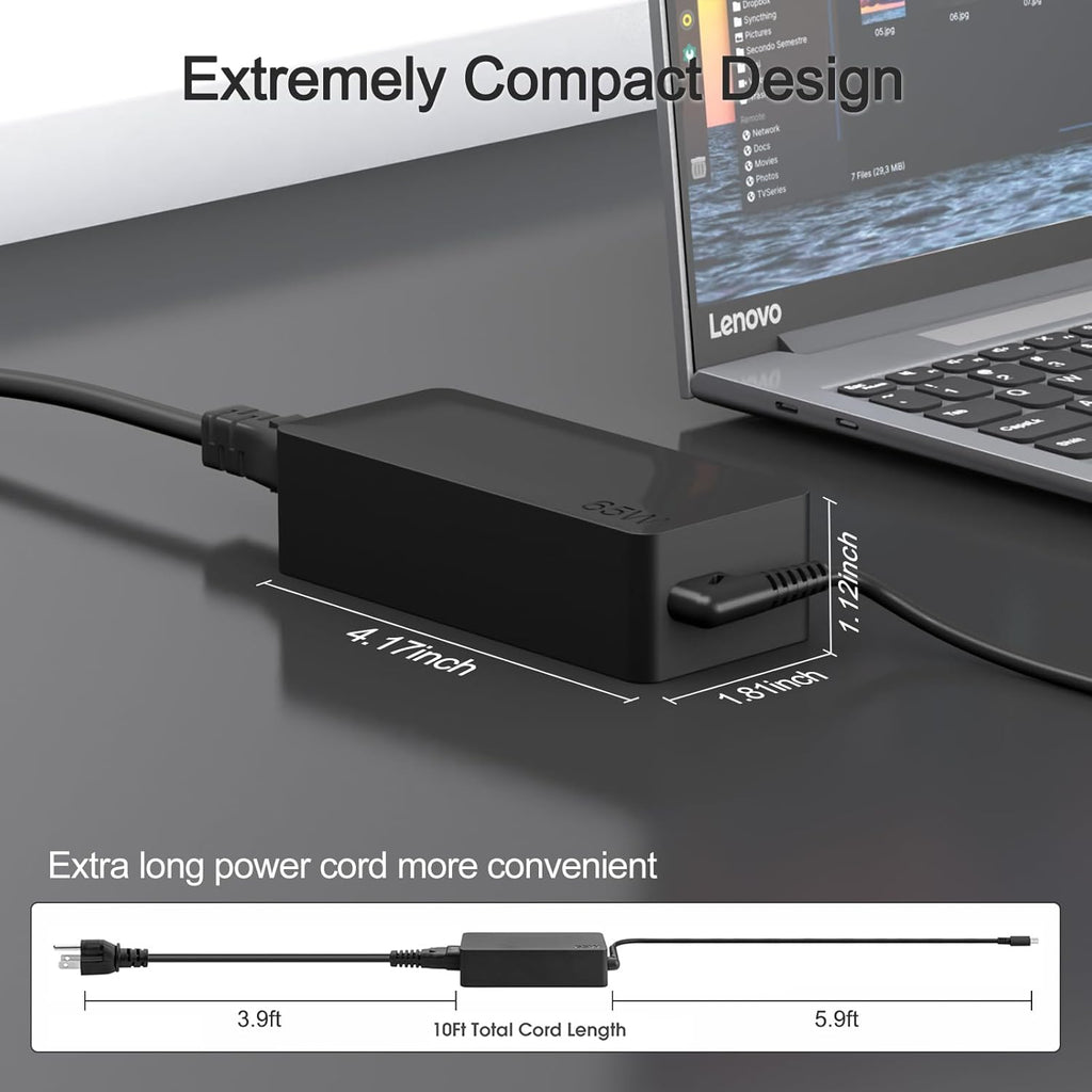 Dzytnsy Cargador de repuesto USB-C de 65 W 45 W CA compatible con L...
