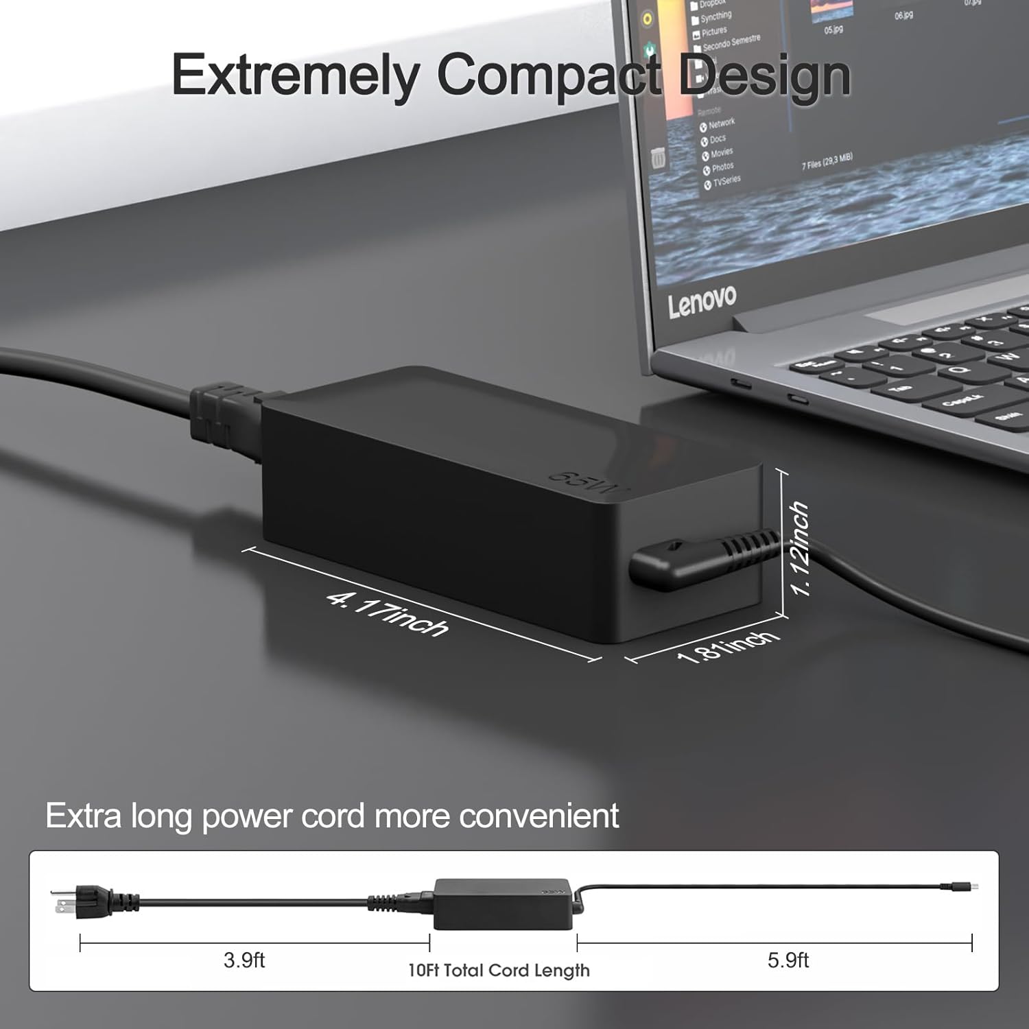 Dzytnsy Cargador de repuesto USB-C de 65 W 45 W CA compatible con L...