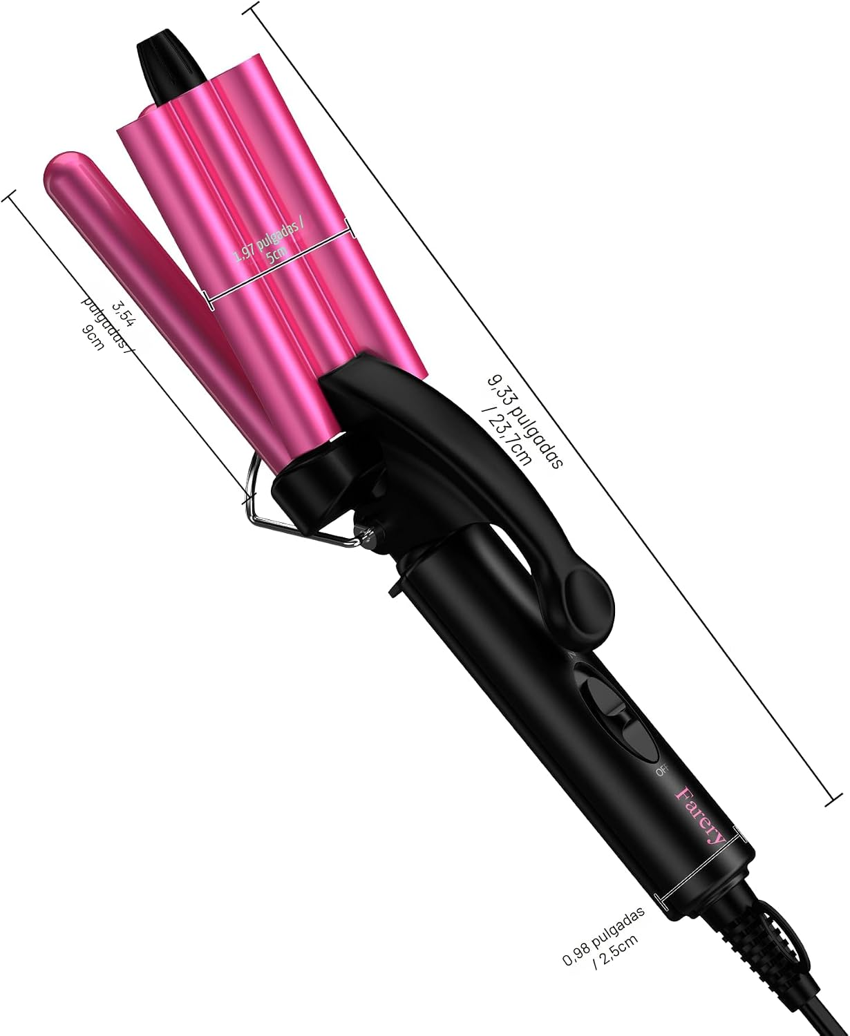 FARERY Plancha de Rizar Mini Onduladora, 1\/2 Pulgada, Rizador de C...