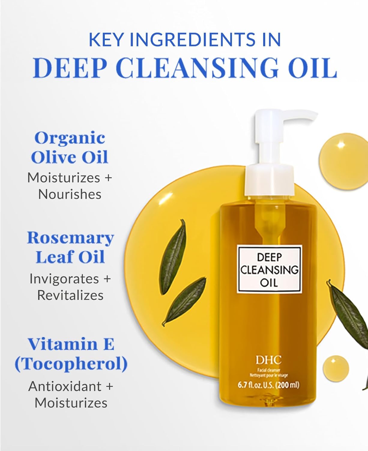 DHC Aceite limpiador profundo y crema de labios, aceite limpiador f...