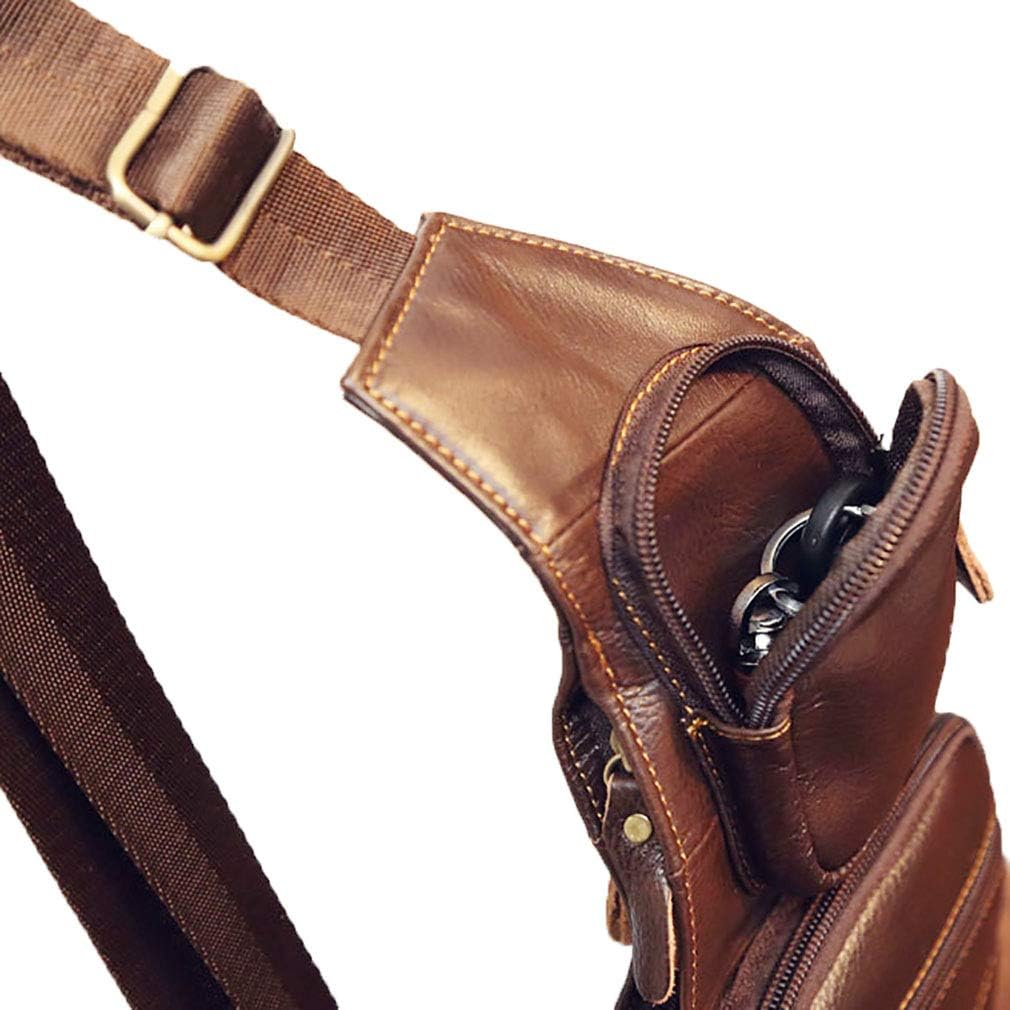 Mochila de Cuero Hebetag, Bandolera Cruzada para Hombres y Mujeres,...