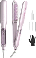 SHEGLAM Plancha de vapor alisadora de pelo de cerámica de 1,5" con...