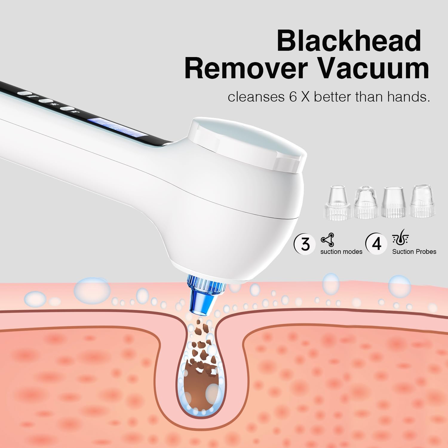 UMICKOO Exfoliante y Limpiador Facial con Pantalla LCD, Cepillo de...