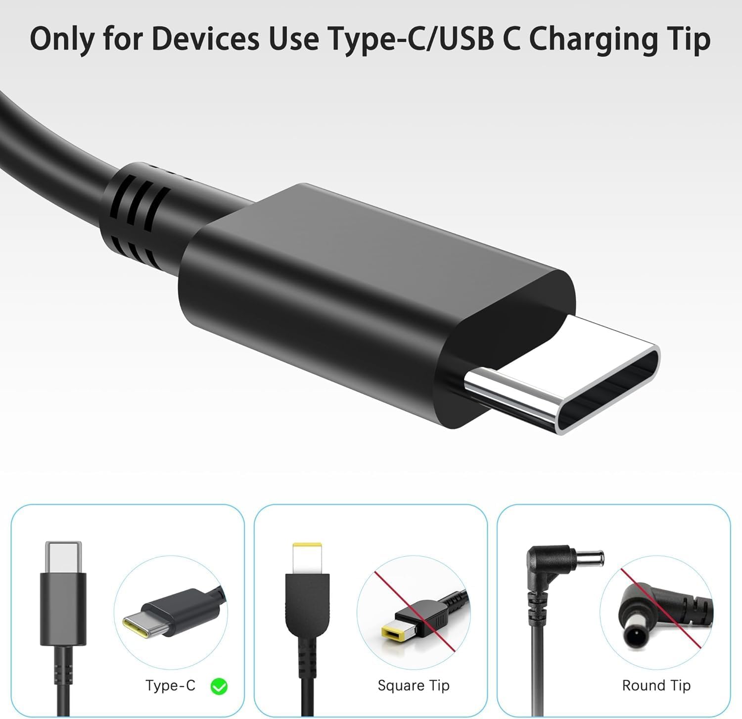 BAJ Cargador USB C de 65 W compatible con Dell Latitude 5420 5520 5...